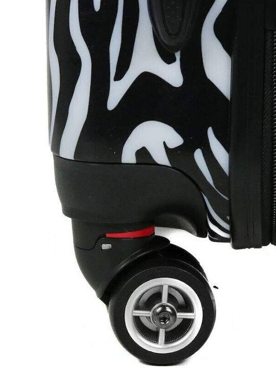 WORLDLINE Kinder Hartkoffer Kabine Zebramuster mit 4 Rädern Höhe 54cm