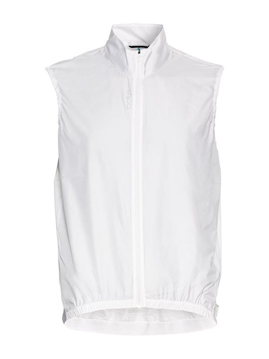 Essential Sleeveless Windproof White Jacket