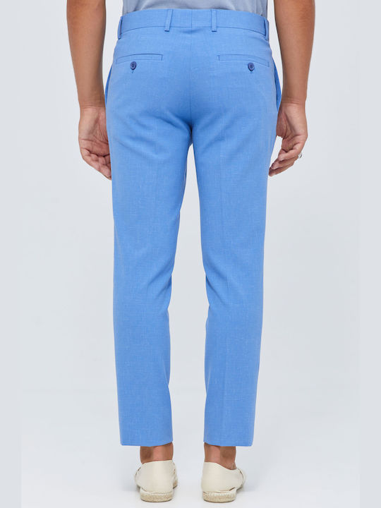 Aristoteli Bitsiani Men's Trousers in Slim Fit Light Blue