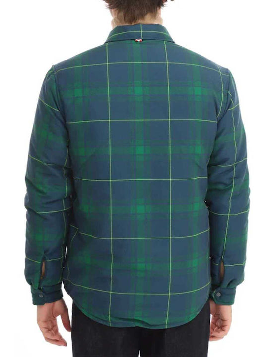 MC2 Men's Shirt Overshirt Long Sleeve Checked Green