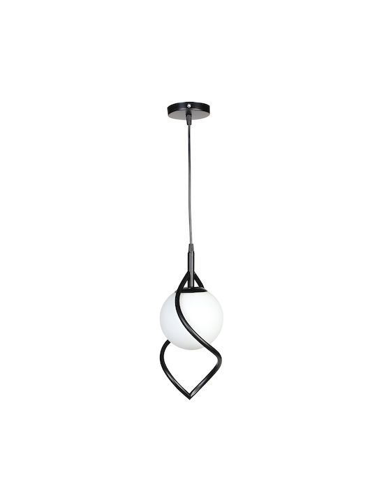 Globobox Pendant Light Black with Socket E27 21x25cm