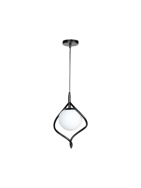 Globobox Pendant Light Black with Socket E27 21x25cm
