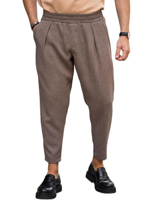 Men's Sweatpants with Elastic Brown