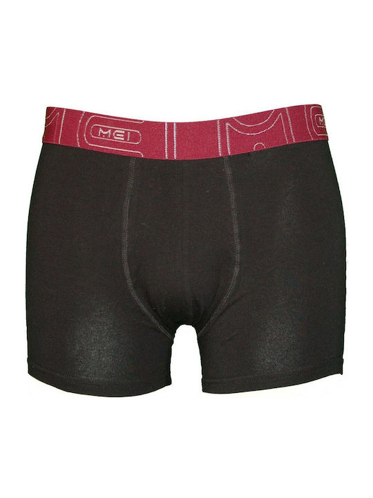 MEI Herren Boxershorts Black mit Mustern 1Packung