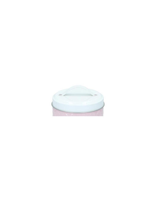 Vase Coffee with Lid Metallic Pink-White 10.9x10.9x18cm