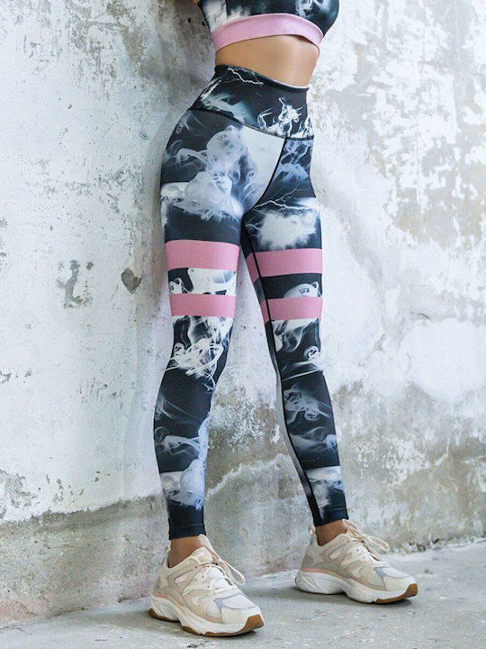 Γυναικείο Μακρύ Κολάν Σύσφιξης Ψηλόμεσο & Push Up Multicolor