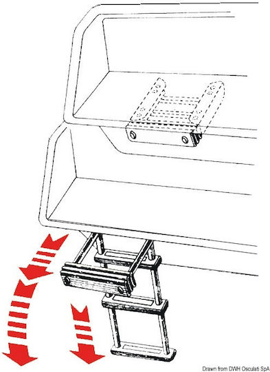 3 Steps Folding Boat Ladder