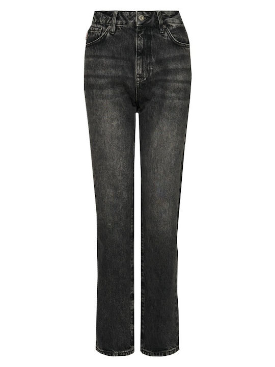 Ovin Vintage Ψηλόμεσο Γυναικείο Jean Παντελόνι Μαύρο