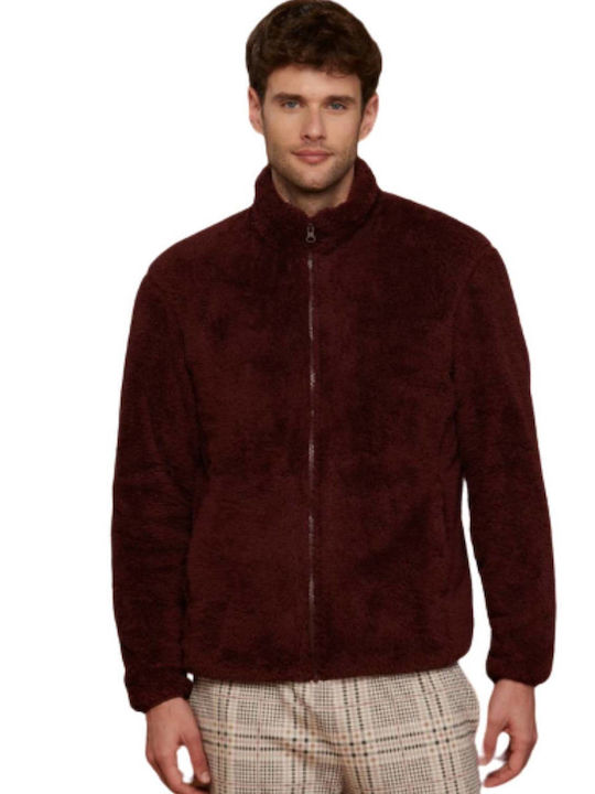 Noidinotte Men's Winter Fleece Pajama Robe Bordeaux