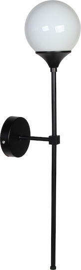 Globobox Lamp Wall with Socket E14 Black 12x16x12cm