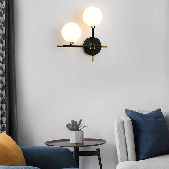 Globobox Lamp Wall with Socket G9 Black 30x30x16cm