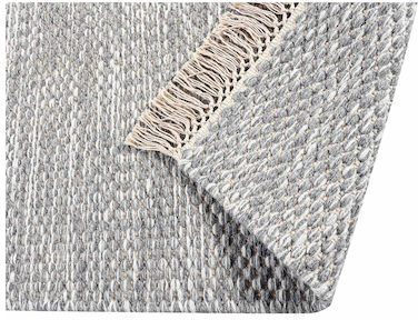 Polcarpet Wool Kilim 738 Σετ Μοντέρνα Χαλιά Κρεβατοκάμαρας Μάλλινα Εκρού WOOLKILIM738GREYBEDSET 3τμχ
