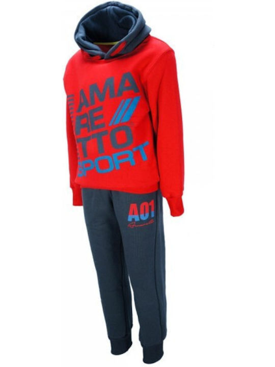 Amaretto Kids Sweatpants Set Red 2pcs