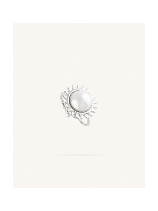 StanStefan Women's Ring with Pearls from Steel