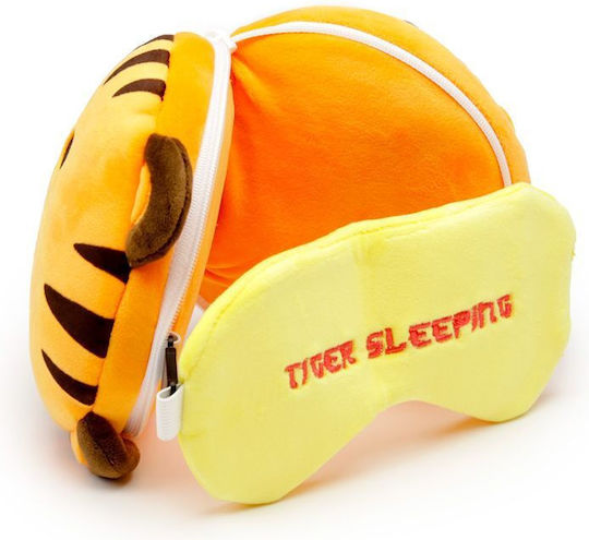 Puckator Travel Pillow Travel Set Pillow and Mask for Kids 28x15x6cm Orange