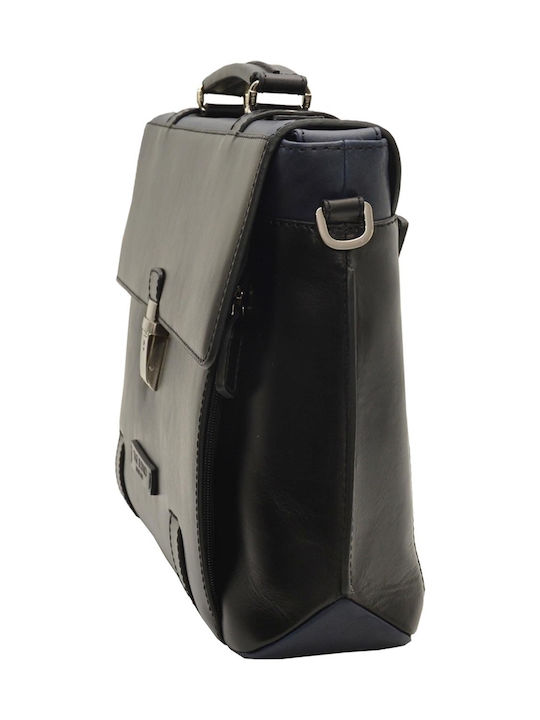Leather Men's Briefcase Black