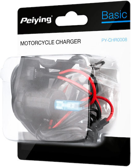Peiying Motorcycle Charger with Ports: 2xUSB