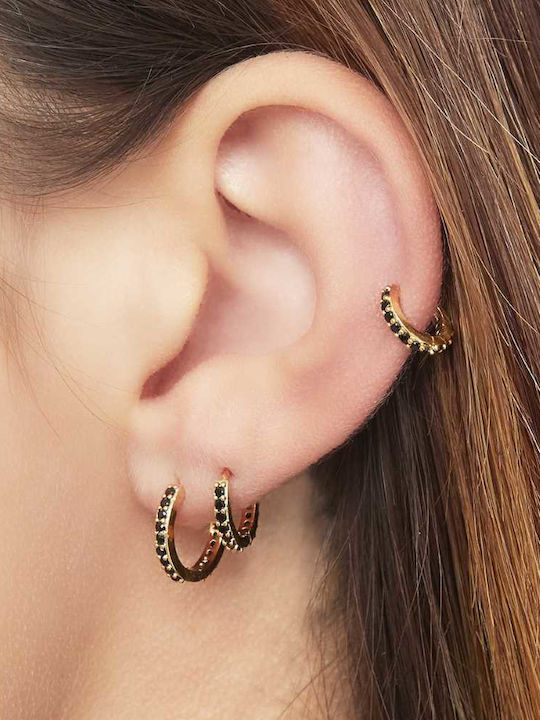 Georgiadis Accessories Σκουλαρίκια με Πέτρες Μωβ