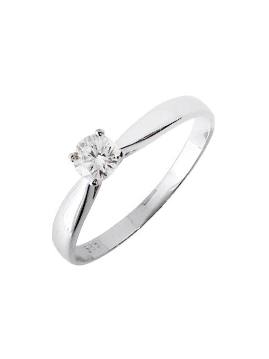 Single Stone from White Gold 14K