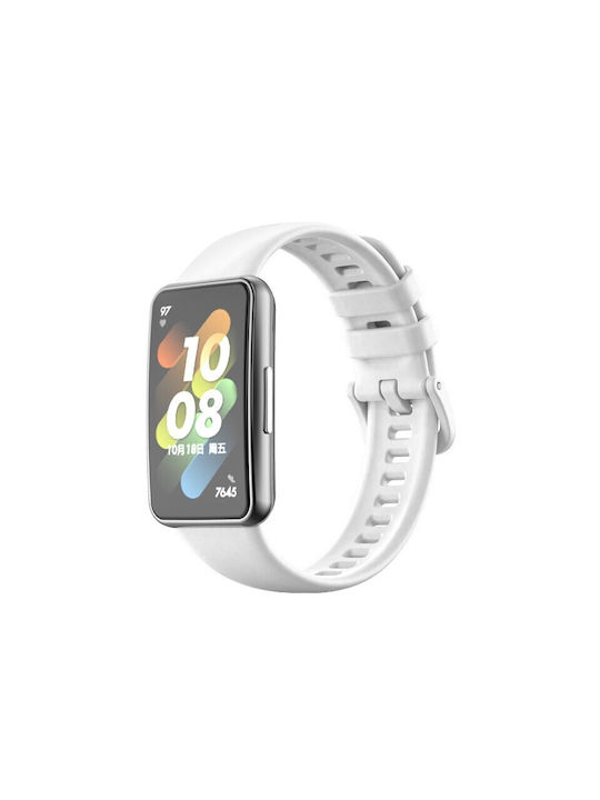 Huawei Λουράκι Σιλικόνης Λευκό (Huawei Band 7)