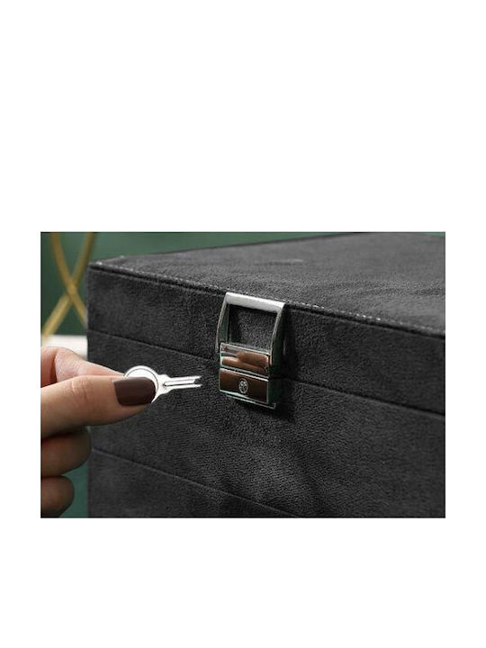 Jewellery Box Black 24.5x17.5x11.5cm