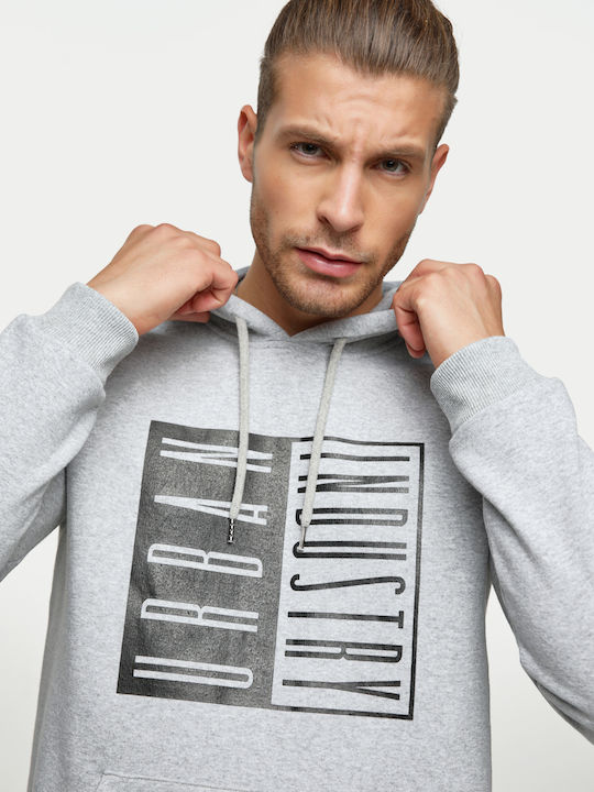 Rivals Herren Sweatshirt mit Kapuze und Taschen Melange Gray