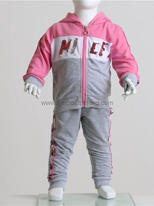 Chica Kids Set with Pants Winter 2pcs Gray