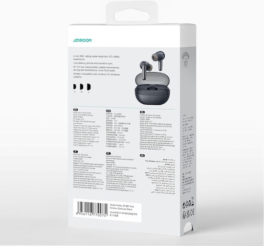 Joyroom JR-BB1 In ear Bluetooth хендсфри Слушалки с Кутийка за Зареждане Черен