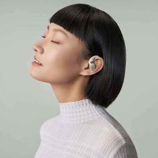 Aftershokz Openfit Open Ear Bluetooth Handsfree Căști cu Rezistență la Transpirație și Carcasă de Încărcare Alb