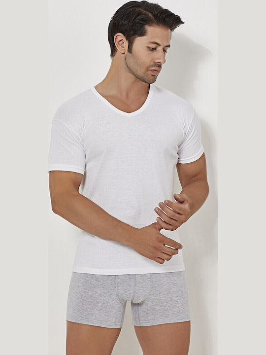 Tricou De Corp Pentru Bărbați Mâneca Scurta Alb