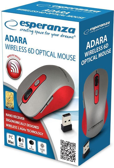Esperanza EM131R Wireless Mouse Roșu