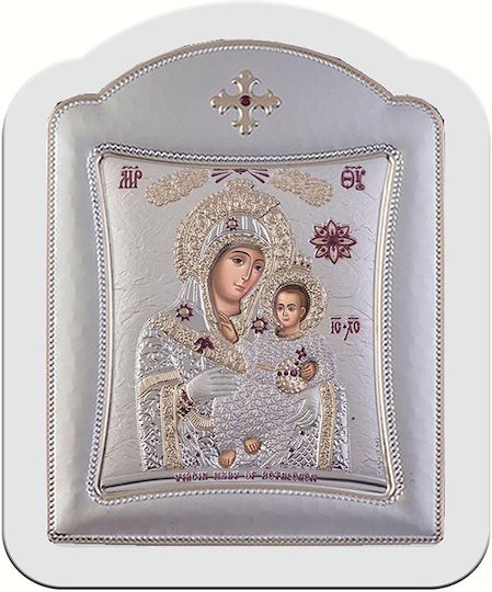 Slevori Icoană Maica Domnului Cu Pruncul Argint 28.7x36.5cm