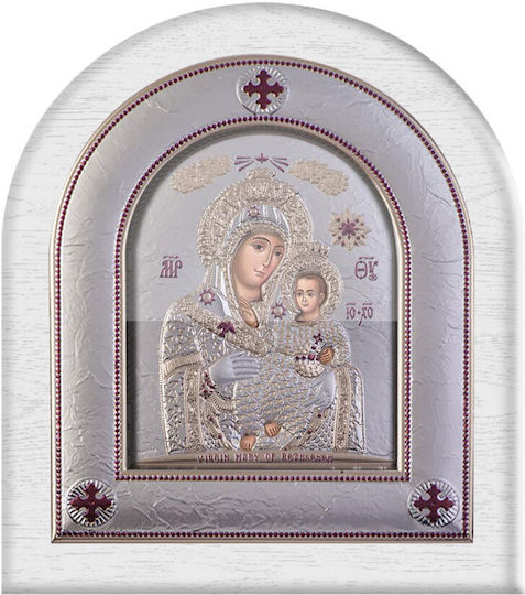 Slevori Икона Богородица с Младенеца Метал 30.3x35.2см