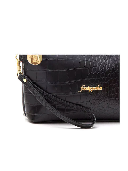 Damen Necessaire Black Croco 21cm