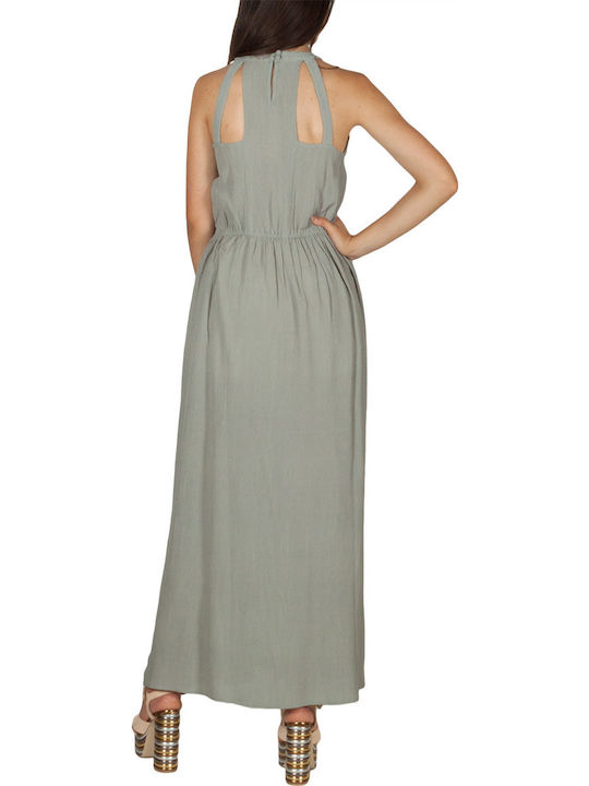 Sommer Maxi Abendkleid Off-Shoulder Grün