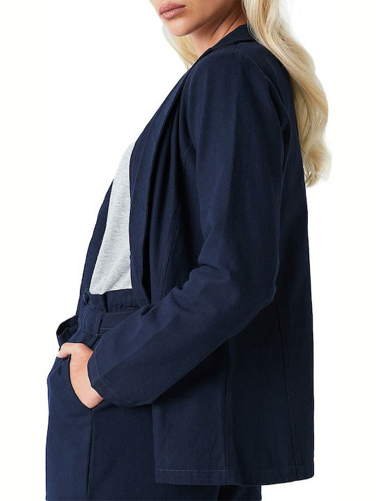 Rut & Circle Lang Damen Blazer Blau
