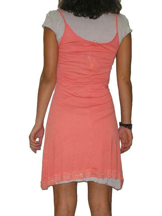 Paperinos Mini Kleid Salmon - grey