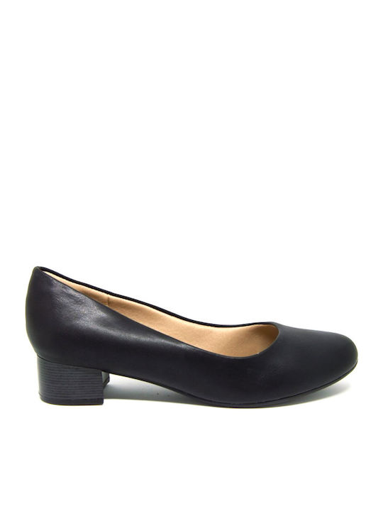 140110-770 Pantofi cu toc Negre