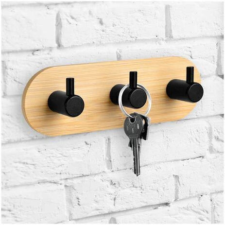 Triple Wall-Mounted Bathroom Hook ​13.5x3.5cm Black