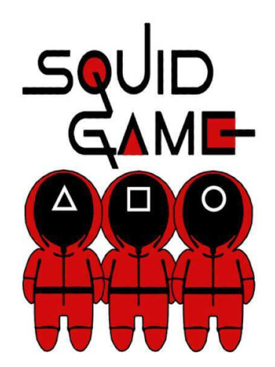 Takeposition Quards Φούτερ με Κουκούλα με Στάμπα Squid Game Γκρι