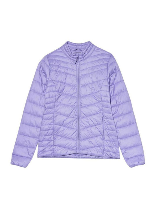 4F Kurz Damen Puffer Jacke für Winter Lila