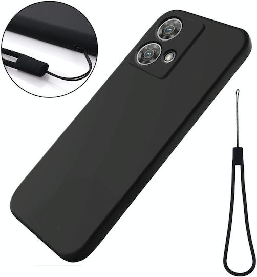Pure Color Back Cover Σιλικόνης Μαύρο (Motorola Edge 40)