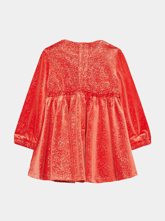 Original Marines Mädchen Kleid Samt coral