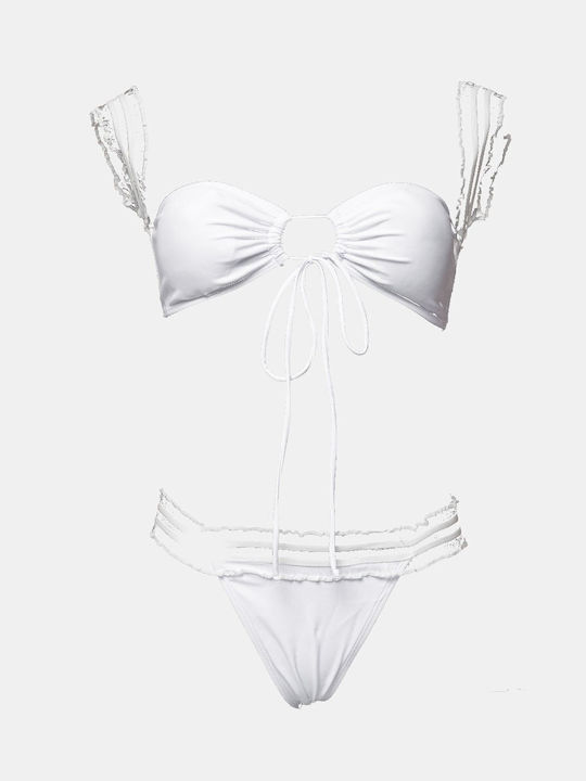 Set Bikini Τριγωνάκι με Αφαιρούμενη Ενίσχυση ΑΣΠΡΟ