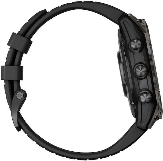 Garmin Epix Pro (Gen 2) Sapphire Edition Titanium 47mm Waterproof Smartwatch with Heart Rate Monitor (Carbon Grey DLC Titanium with Black Band)