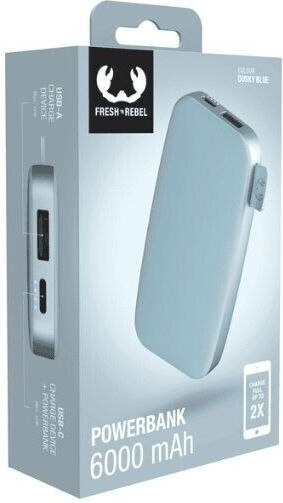 Fresh 'n Rebel Power Bank 12000mAh 20W με Θύρα USB-A και Θύρα USB-C Dusky Blue