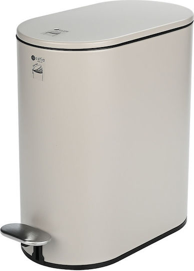 Estia Plastic Bathroom Basket Soft Close 5lt Brown