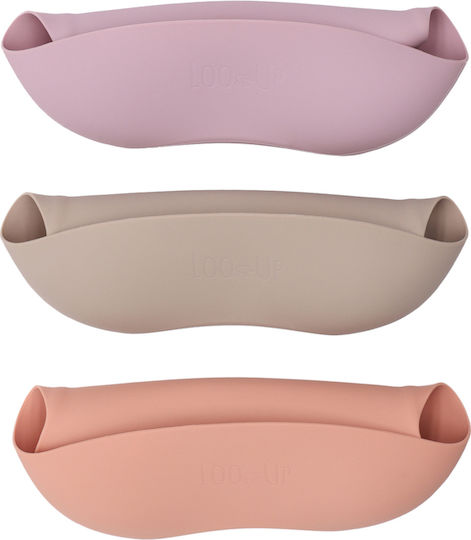 Loo Up Αδιάβροχη Σαλιάρα Σιλικόνης Rainbow Beige