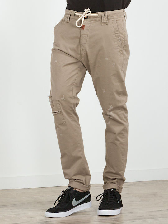 Παντελόνι Chino Ελαστικό σε Slim Εφαρμογή Μπεζ