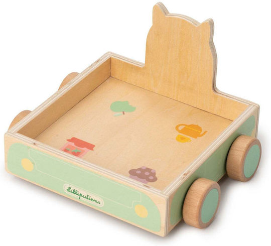Lilliputiens Ziehspielzeug Lauflernwagen Auto aus Holz für 12++ Monate
